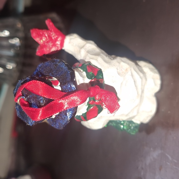 AVAILABLE - VTG Folk Art Snowman with Cardinal, Star and Tree. - Picture 4 of 6